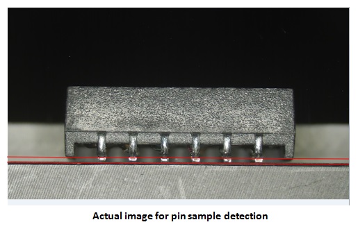 Actual image for pin sample detection