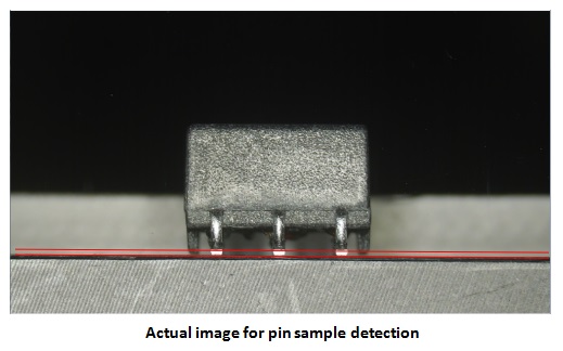 Actual image for pin sample detection